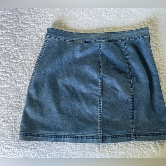 Free People Blue Mini Pencil Skirt - Picture 3 of 3